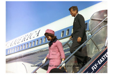 John F Kennedy Arrives in Dallas PHOTO Air Force One with Jackie, Assassination picture