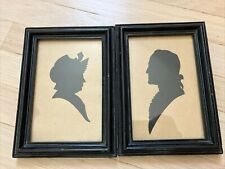 Vintage Silhouettes of Woman And Man - Framed picture