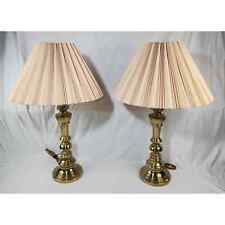 Pair of Vintage Brass Candlestick Table Lamps 30