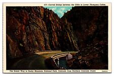 Curved Bridge Between The Cliffs In Lower Thompson Canon Postcard picture