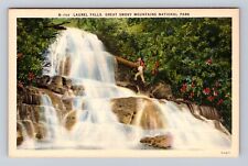 Smoky Mountain Natl Park, Laurel Falls, Series # N-709, Vintage Postcard picture