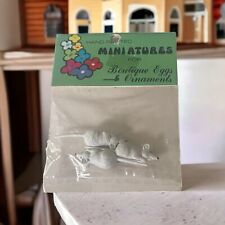 Vintage Miniatures Set of 3 Mice Hand Painted New in Package Dollhouse Crafts picture