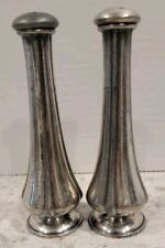Vintage Salt and Pepper Shakers W. B. Mfg. Co. Silver Plated #2710  5