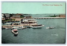c1910's The Water Front Boats Daytona Florida FL Unposted Antique Postcard picture