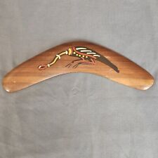 Australian Handcrafted Bird Art Boomerang Genuine Aboriginal Art Gureng Tribe 8” picture