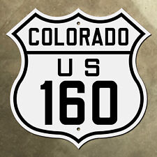 Colorado US route 160 Durango Wolf Creek Pass 1926 highway marker road sign 24