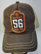 Jagermeister Brown Orange Embroidered Mesh Trucker Hat Jager 56 yard line picture