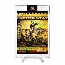 BATTLE OF BROOKLYN 1951 Stamp Card 2023 GleeBeeCo #BT19-G Encased Holo GOLD 1/1 picture