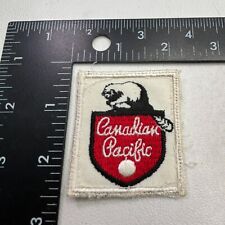 Vintage White Beaver CANADIAN PACIFIC RAILWAY Patch (Rail Railroad Train) 29MY picture