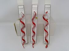 Group of 3 Silvestri Handcrafted Glass Icicle Style Ornaments picture