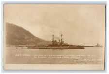 1922 USS Pittsburgh Gibraltar European Station USS Utah RPPC Photo Postcard picture
