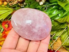 Rose Quartz Palm Stone, Polished Palm Stone, Cleansing & Balancing, Healing picture