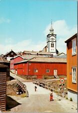 Roros Norway Parti fra Bergstaden c1975 Vintage Postcard D94 picture