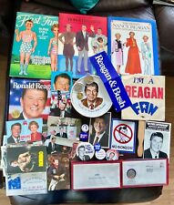 Ronald Reagan Presidental Memorabilia Fan Buttons Coins & More Huge Lot picture