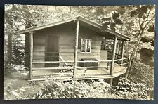Maplewood Cabin. Bonnie Oaks Camp.  Fairlee Vermont Real Photo Postcard. VT RPPC picture