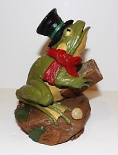 DARLING RARE SIGNED TOM CLARK CAIRN STUDIOS #9147 PRINCE CHRISTMAS FROG FIGURINE picture