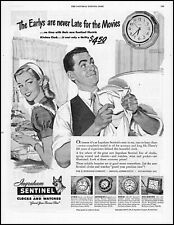 1947 Dick Bauer art Ingraham Sentinel clocks watches vintage print ad LA41 picture