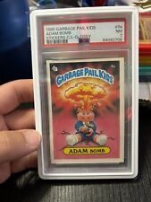 1985 GARBAGE PAIL KIDS STICKERS #8a Adam Bomb Glossy Checklist PSA Graded 7  picture