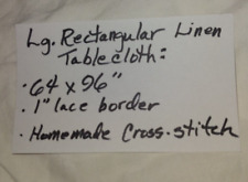 Large Rectangular LINEN Tablecloth 64x96