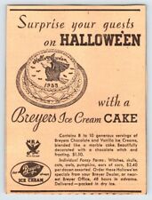 1933 HALLOWEEN WITCH CAKE BREYERS ICE CREAM AD Vtg 4