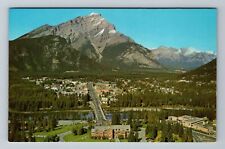 Banff-Alberta, Town of Banff, Cascade Mountain, Vintage Postcard picture