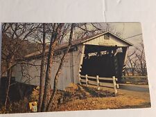 Ohio  Boston Township Everett Road Covered Bridge Postcard #104 picture
