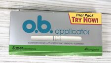 OB Applicator  1997 Vintage Super Absorbency Tampons New Open Box 2 Tampons READ picture