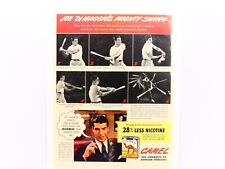 Yankee Joe DiMaggio's Mighty Swing 1942 Camel Ad, 6 Photographs Of Joe's Swing. picture