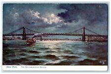 c1905's The Williamsburgh Bridge New York City New York Unposted Moon Postcard picture