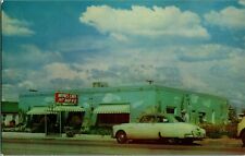 Chrome Postcard Florence Arizona AZ - Haynes Cafe Pit BBQ Car UNP Unused M12 picture