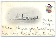 c1905 Steamer Toronto with Flag and Passengers Ontario Canada Postcard picture