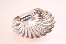 Buccellati Italy Hammered Sterling 800 Silver Scalloped Scrolled Clam Shell Dish picture