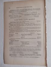 1875 Train Report WHITE WATER VALLEY RAILROAD Harrison Ohio Hagerstown Indiana  picture