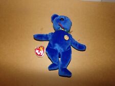 TY Beanie Baby CLUBBY 7” Blue Bear Official Club 1998 Beanbag Stuffed Animal Toy picture