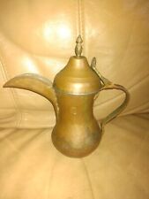 ANTIQUE 19TH C. ISLAMIC COPPER PITCHER KETTLE LID W/ STAMP HAND HAMMERED PATTERN picture