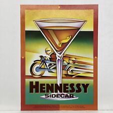 1998 Hennessy Cognac Print Ad Sidecar Drink Recipe Motorcycle Graphic Art Promo picture
