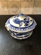 Blue and White Casserole with Dragons. picture