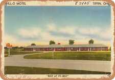 Metal Sign - Ohio Postcard - Will-O Motel, Tiffin, Ohio, picture