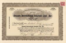 Newark International Baseball Club, Inc. - 1931 dated Stock Certificate - Sports picture