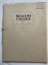 Beacom College. Wilmington, Delaware. 1935 Catalog & Courses. Application. picture