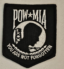 Black & White POW/MIA You Are Not Forgotten 3 In x 2.5 In Patch *Made In USA* picture
