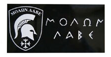 Molon Labe Black Vinyl Decal Bumper Sticker 3.75