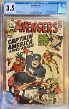 Avengers #4 CGC 3.5 1964 1st Silver Age Appearance of Captain America OW Pages picture