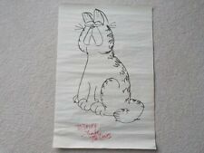 Original GARFIELD by Jim Davis ~ Old Style Drawing Cel Cell Scarce One of Kind  picture