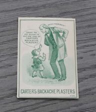 Carter's Backache Plasters - Man with a Bachache Scene Victorian Trade Card picture
