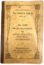 1947 WESTINGHOUSE AIR BRAKE CO. vintage railroad book DIESEL-ELECTRIC LOCOMOTIVE picture