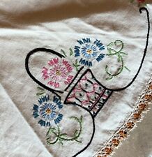 Embroidered vintage linen LOT 20 pcs picture