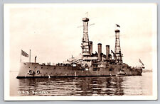Vintage Postcard Real Photo C1918 USS Vermont New Port News Va. RPPC picture