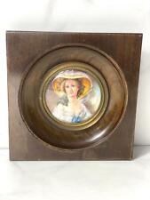 Vintage Miniature Hand Painted Frame Signature by j canava Made in France picture
