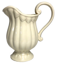 I Godinger & Co. Ivory Porcelain Pitcher Vase Ribbed Embossed 12 oz 7